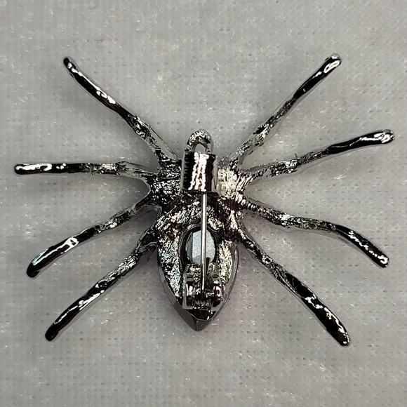 New Rhinestone Spider Brooch / Pin - Picture 2 of 3